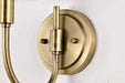 Wall Sconce Nuvo 60-7881 Brookside 1 Light Sconce - Vintage Brass Finish - Clear Glass Nuvo