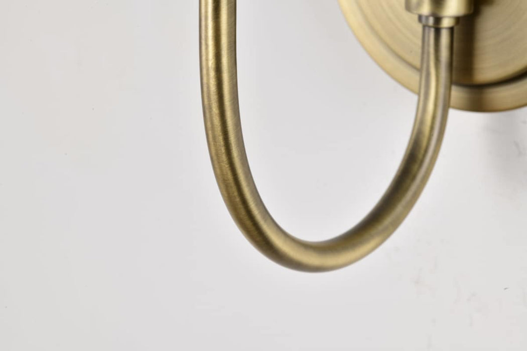 Wall Sconce Nuvo 60-7881 Brookside 1 Light Sconce - Vintage Brass Finish - Clear Glass Nuvo