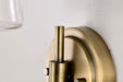 Wall Sconce Nuvo 60-7881 Brookside 1 Light Sconce - Vintage Brass Finish - Clear Glass Nuvo