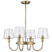 Chandelier Nuvo 60-7885 Brookside 4 Light Chandelier - Vintage Brass Finish - Clear Glass Nuvo