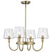 Chandelier Nuvo 60-7885 Brookside 4 Light Chandelier - Vintage Brass Finish - Clear Glass Nuvo