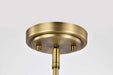Chandelier Nuvo 60-7885 Brookside 4 Light Chandelier - Vintage Brass Finish - Clear Glass Nuvo