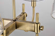 Chandelier Nuvo 60-7885 Brookside 4 Light Chandelier - Vintage Brass Finish - Clear Glass Nuvo