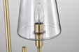 Chandelier Nuvo 60-7885 Brookside 4 Light Chandelier - Vintage Brass Finish - Clear Glass Nuvo