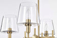 Chandelier Nuvo 60-7885 Brookside 4 Light Chandelier - Vintage Brass Finish - Clear Glass Nuvo