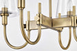 Chandelier Nuvo 60-7885 Brookside 4 Light Chandelier - Vintage Brass Finish - Clear Glass Nuvo