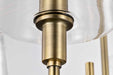 Chandelier Nuvo 60-7885 Brookside 4 Light Chandelier - Vintage Brass Finish - Clear Glass Nuvo