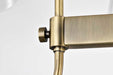 Chandelier Nuvo 60-7885 Brookside 4 Light Chandelier - Vintage Brass Finish - Clear Glass Nuvo