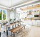 Chandelier Nuvo 60-7885 Brookside 4 Light Chandelier - Vintage Brass Finish - Clear Glass Nuvo