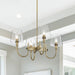 Chandelier Nuvo 60-7885 Brookside 4 Light Chandelier - Vintage Brass Finish - Clear Glass Nuvo