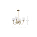 Chandelier Nuvo 60-7885 Brookside 4 Light Chandelier - Vintage Brass Finish - Clear Glass Nuvo