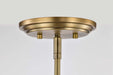 Island Pendant Nuvo 60-7886 Cordello 6 Light Island Pendant - Vintage Brass Finish - Etched White Opal Glass Nuvo