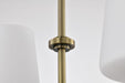 Island Pendant Nuvo 60-7886 Cordello 6 Light Island Pendant - Vintage Brass Finish - Etched White Opal Glass Nuvo