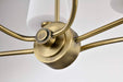 Island Pendant Nuvo 60-7886 Cordello 6 Light Island Pendant - Vintage Brass Finish - Etched White Opal Glass Nuvo
