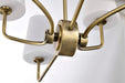 Island Pendant Nuvo 60-7886 Cordello 6 Light Island Pendant - Vintage Brass Finish - Etched White Opal Glass Nuvo