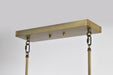 Island Pendant Nuvo 60-7887 Brookside 6 Light Island Pendant - Vintage Brass Finish - Clear Glass Nuvo