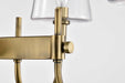 Island Pendant Nuvo 60-7887 Brookside 6 Light Island Pendant - Vintage Brass Finish - Clear Glass Nuvo