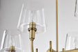 Island Pendant Nuvo 60-7887 Brookside 6 Light Island Pendant - Vintage Brass Finish - Clear Glass Nuvo