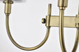 Island Pendant Nuvo 60-7887 Brookside 6 Light Island Pendant - Vintage Brass Finish - Clear Glass Nuvo