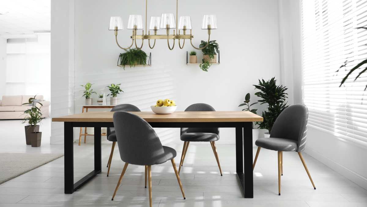 Island Pendant Nuvo 60-7887 Brookside 6 Light Island Pendant - Vintage Brass Finish - Clear Glass Nuvo