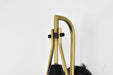 Wall Sconce Nuvo 60-7901 Admiral 1 Light Wall Sconce - Matte Black and Natural Brass Finish - White Opal Glass Nuvo