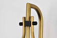 Wall Sconce Nuvo 60-7901 Admiral 1 Light Wall Sconce - Matte Black and Natural Brass Finish - White Opal Glass Nuvo