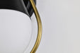 Wall Sconce Nuvo 60-7901 Admiral 1 Light Wall Sconce - Matte Black and Natural Brass Finish - White Opal Glass Nuvo