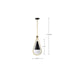 Pendant Nuvo 60-7902 Admiral 1 Light Pendant - 6 Inches - Matte Black and Natural Brass Finish - White Opal Glass Nuvo