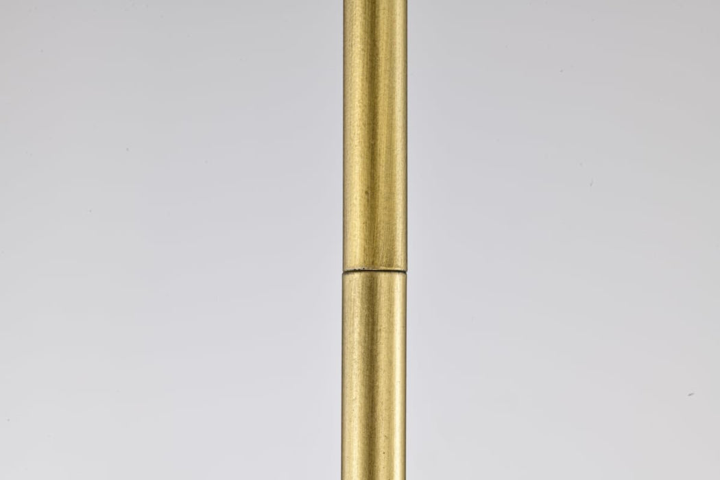 Pendant Nuvo 60-7903 Admiral 1 Light Pendant - 10 Inches - Matte Black and Natural Brass Finish - White Opal Glass Nuvo