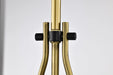 Pendant Nuvo 60-7903 Admiral 1 Light Pendant - 10 Inches - Matte Black and Natural Brass Finish - White Opal Glass Nuvo