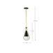 Pendant Nuvo 60-7903 Admiral 1 Light Pendant - 10 Inches - Matte Black and Natural Brass Finish - White Opal Glass Nuvo