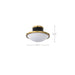 Flush Mount Nuvo 60-7905 Lafayette 1 Light Flush Mount Fixture - 14 Inches - Matte Black Finish with Natural Brass Accents and White Opal Glass Nuvo