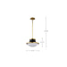 Pendant Nuvo 60-7907 Lafayette 1 Light Pendant - 14 Inches - Matte Black Finish with Natural Brass Accents and White Opal Glass Nuvo