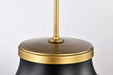 Pendant Nuvo 60-7908 Lafayette 3 Light Pendant - 18 Inches - Matte Black Finish with Natural Brass Accents and White Opal Glass Nuvo