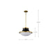 Pendant Nuvo 60-7908 Lafayette 3 Light Pendant - 18 Inches - Matte Black Finish with Natural Brass Accents and White Opal Glass Nuvo