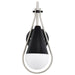 Wall Sconce Nuvo 60-7911 Admiral 1 Light Wall Sconce - Matte Black and Brushed Nickel Finish - White Opal Glass Nuvo