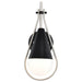Wall Sconce Nuvo 60-7911 Admiral 1 Light Wall Sconce - Matte Black and Brushed Nickel Finish - White Opal Glass Nuvo