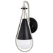 Wall Sconce Nuvo 60-7911 Admiral 1 Light Wall Sconce - Matte Black and Brushed Nickel Finish - White Opal Glass Nuvo