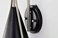 Wall Sconce Nuvo 60-7911 Admiral 1 Light Wall Sconce - Matte Black and Brushed Nickel Finish - White Opal Glass Nuvo