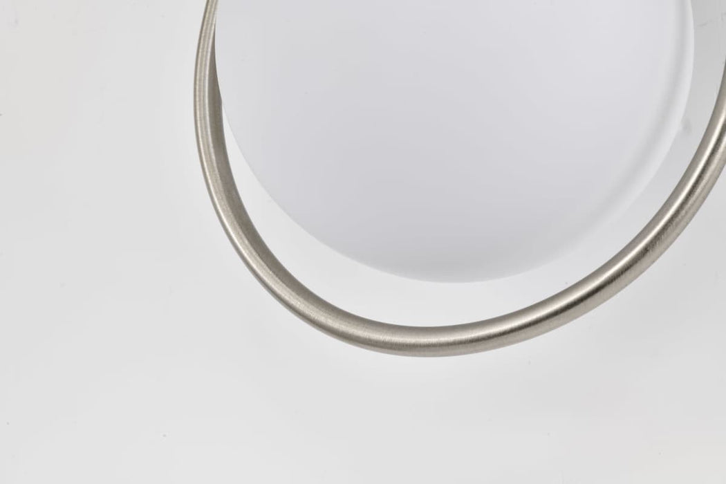 Wall Sconce Nuvo 60-7911 Admiral 1 Light Wall Sconce - Matte Black and Brushed Nickel Finish - White Opal Glass Nuvo
