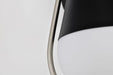 Wall Sconce Nuvo 60-7911 Admiral 1 Light Wall Sconce - Matte Black and Brushed Nickel Finish - White Opal Glass Nuvo