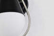 Wall Sconce Nuvo 60-7911 Admiral 1 Light Wall Sconce - Matte Black and Brushed Nickel Finish - White Opal Glass Nuvo