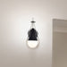 Wall Sconce Nuvo 60-7911 Admiral 1 Light Wall Sconce - Matte Black and Brushed Nickel Finish - White Opal Glass Nuvo