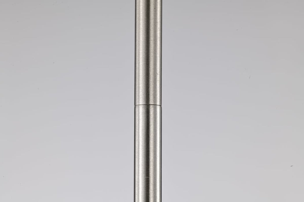Pendant Nuvo 60-7912 Admiral 1 Light Pendant - 6 Inches - Matte Black and Brushed Nickel Finish - White Opal Glass Nuvo