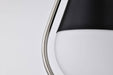 Pendant Nuvo 60-7912 Admiral 1 Light Pendant - 6 Inches - Matte Black and Brushed Nickel Finish - White Opal Glass Nuvo