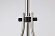 Pendant Nuvo 60-7912 Admiral 1 Light Pendant - 6 Inches - Matte Black and Brushed Nickel Finish - White Opal Glass Nuvo