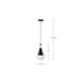 Pendant Nuvo 60-7912 Admiral 1 Light Pendant - 6 Inches - Matte Black and Brushed Nickel Finish - White Opal Glass Nuvo