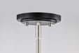 Pendant Nuvo 60-7913 Admiral 1 Light Pendant - 10 Inches - Matte Black and Brushed Nickel Finish - White Opal Glass Nuvo