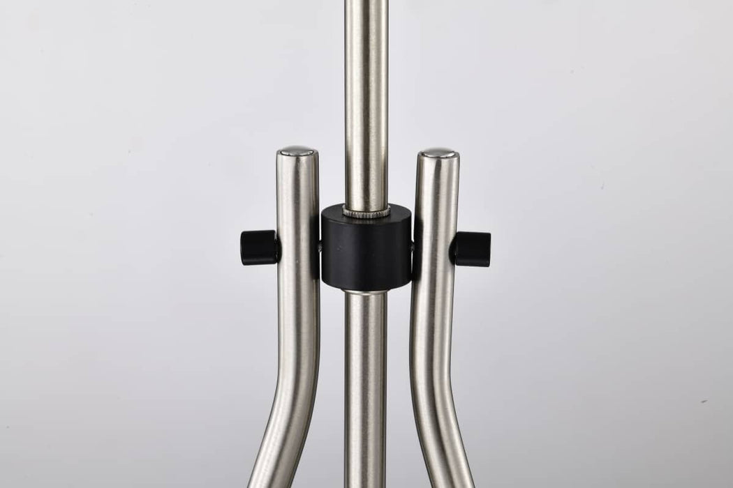 Pendant Nuvo 60-7913 Admiral 1 Light Pendant - 10 Inches - Matte Black and Brushed Nickel Finish - White Opal Glass Nuvo