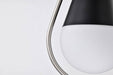Pendant Nuvo 60-7913 Admiral 1 Light Pendant - 10 Inches - Matte Black and Brushed Nickel Finish - White Opal Glass Nuvo